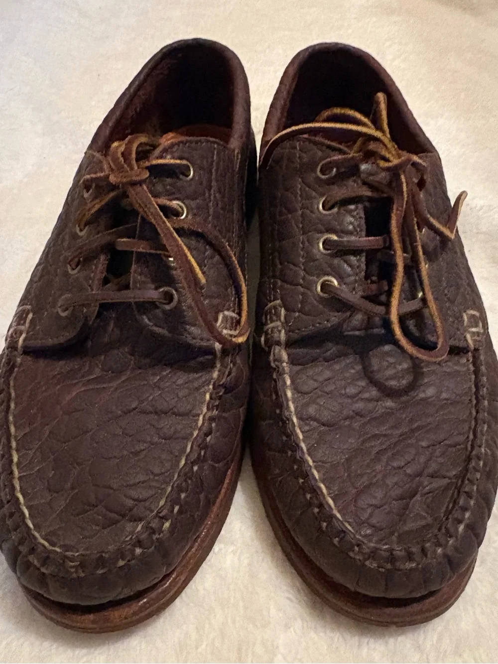 Men’s Rancourt Bison Leather 4 Eye Ranger Moc Boots Shoes USA Made